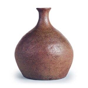 Tamba ware: large wine bottle.