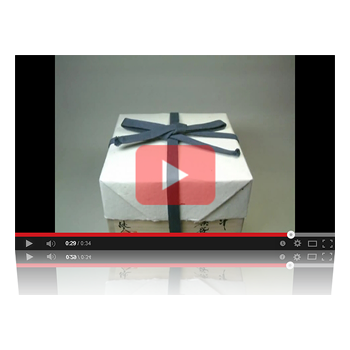 Cord hanging on wooden box