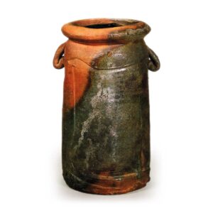 Bizen flower vase with two handles、 known as "Fukumimi"