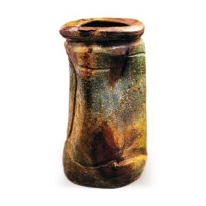 Bizen triangular flower vase