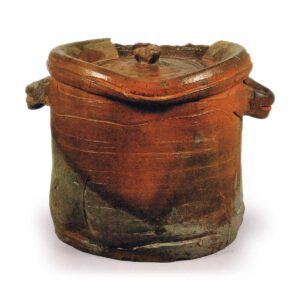 Bizen ｎｏtch･shaped water jar with two handles, known as "Yabureya"