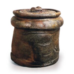 Bizen notch-shaped water jar