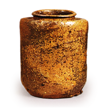 Bizen tea caddy of katatsuki shape、 known as "Sabisuke"