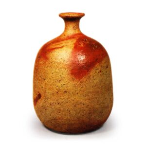 Bizen wine bottle with "fife marks"