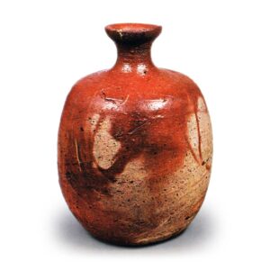 Bizen wine bottle with "fire marks"