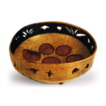 Bizen large bowl with openwork design