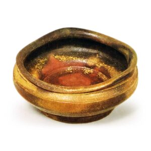 Bizen "shoe"-shaped bowl