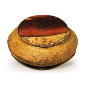 Bizen "shoe"-shaped bowl