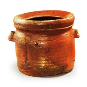 Bizen Water jar of yahazu-guchi (notch) shape with two handles