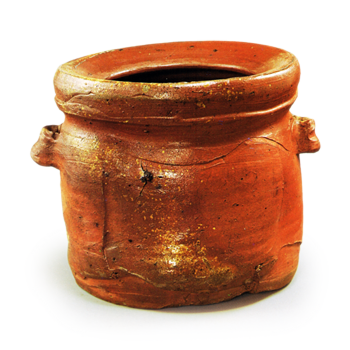 Bizen Water jar of yahazu-guchi (notch) shape with two handles