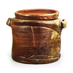 Bizen Water jar with two handles