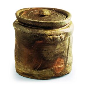 Bizen Water jar of yahazu-guchi shape with two handles