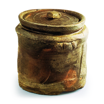 Bizen Water jar of yahazu-guchi shape with two handles