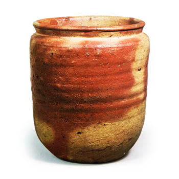 Bizen Water jar with "fire marks"
