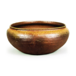 Bizen Shallow water jar with wide mouth