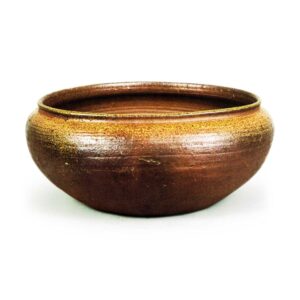 Bizen Shallow water jar with wide mouth