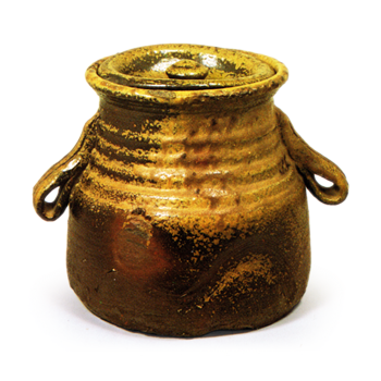 Bizen Water jar with two drooping handles