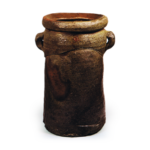 Bizen Flower vase with two loop handles