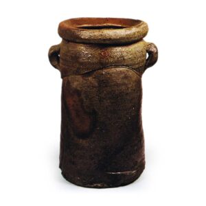 Bizen Flower vase with two loop handles