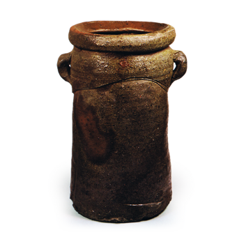 Bizen Flower vase with two loop handles