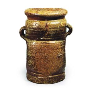 Bizen Flower vase with two loop. handles