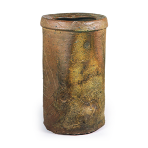 Bizen Cylindrical flower vase, known as “Yaemugura” – Ceramics Story