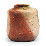 Bizen Tea caddy of shiribukura (bulging hip) shape with "fire marks"， known as "Furusato"