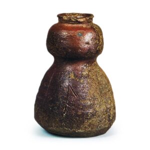 Bizen Gourd-shaped tea caddy