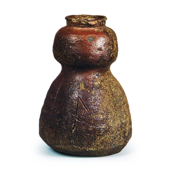Bizen Gourd-shaped tea caddy