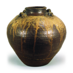 Bizen Leaf-tea jar with four handles