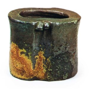 Bizen Cup-cover rest-rn shape of bamboo