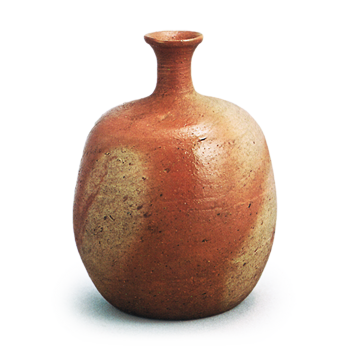 Bizen Wine bottle with "fire marks"