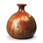 Bizen Wine bottle of funa-dokkuri shape with "fire marks"