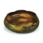 Bizen Shallow bowl in shape of open flower