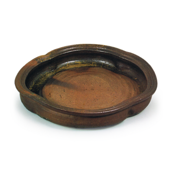 Bizen Shallow bowl of quarterfoil shape