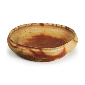 Bizen Shallow bowl with “"re marks"