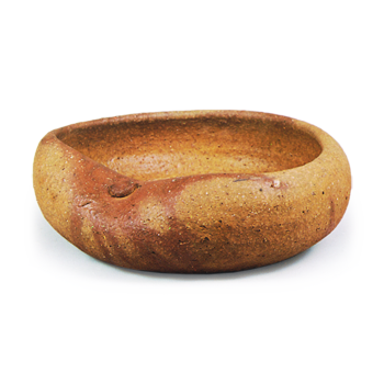 Bizen Shallow bowl with "fire marks"