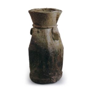 Iga Flower vase with two handles, known as "Jurōjin"