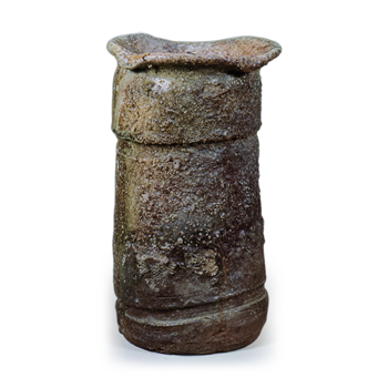 Iga Cylindrical flower vase, known as "Rashō-mon"