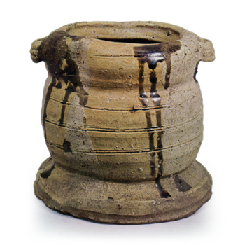 Iga Water jar with two handles, Mino ware, Iga type