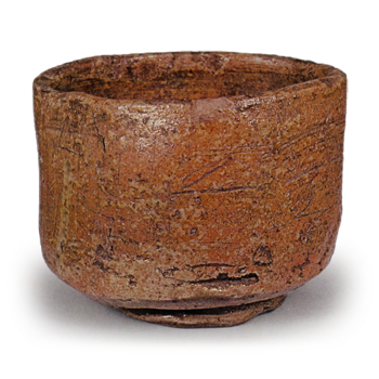 Shigaraki Tea bowl, known as "Hikiusu"