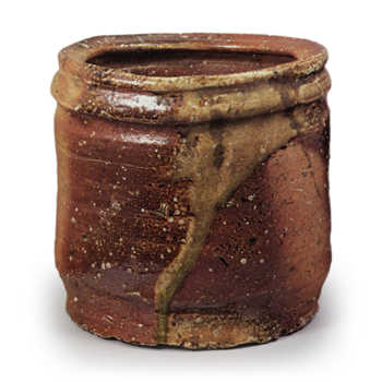 Shigaraki Water jar of yahazu-guchi shape