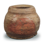 Shigaraki Water jar of susobari (pear-shaped body) shape