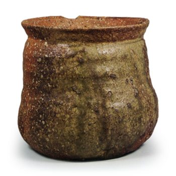 Shigaraki Water jar of susobari shape