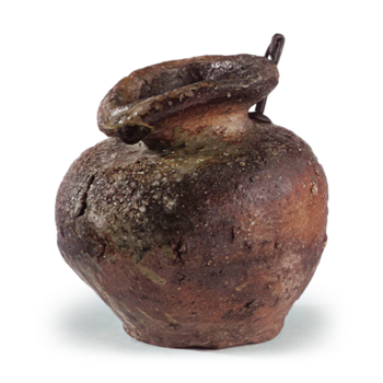 Shigaraki Hanging flower vase of uzukumaru shape