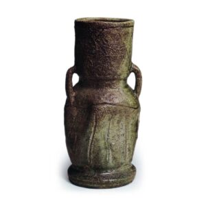 Iga Flower vase with two handles, known as "Jurōjin"