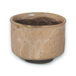 Semi-cylindrical tea bowl