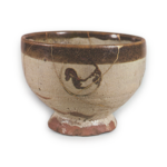 Tea bowl with crane roundel design, E-garatsu type