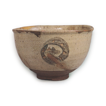 Tea bowl with design of cross within circle, E-garatsu type