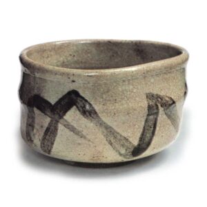 Tea bowl with dōhimo (raised band round the sides), E-garatsu type